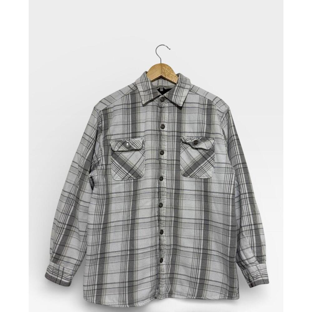 WindRiver Plaid Fleece Lined Shirt Jacket M